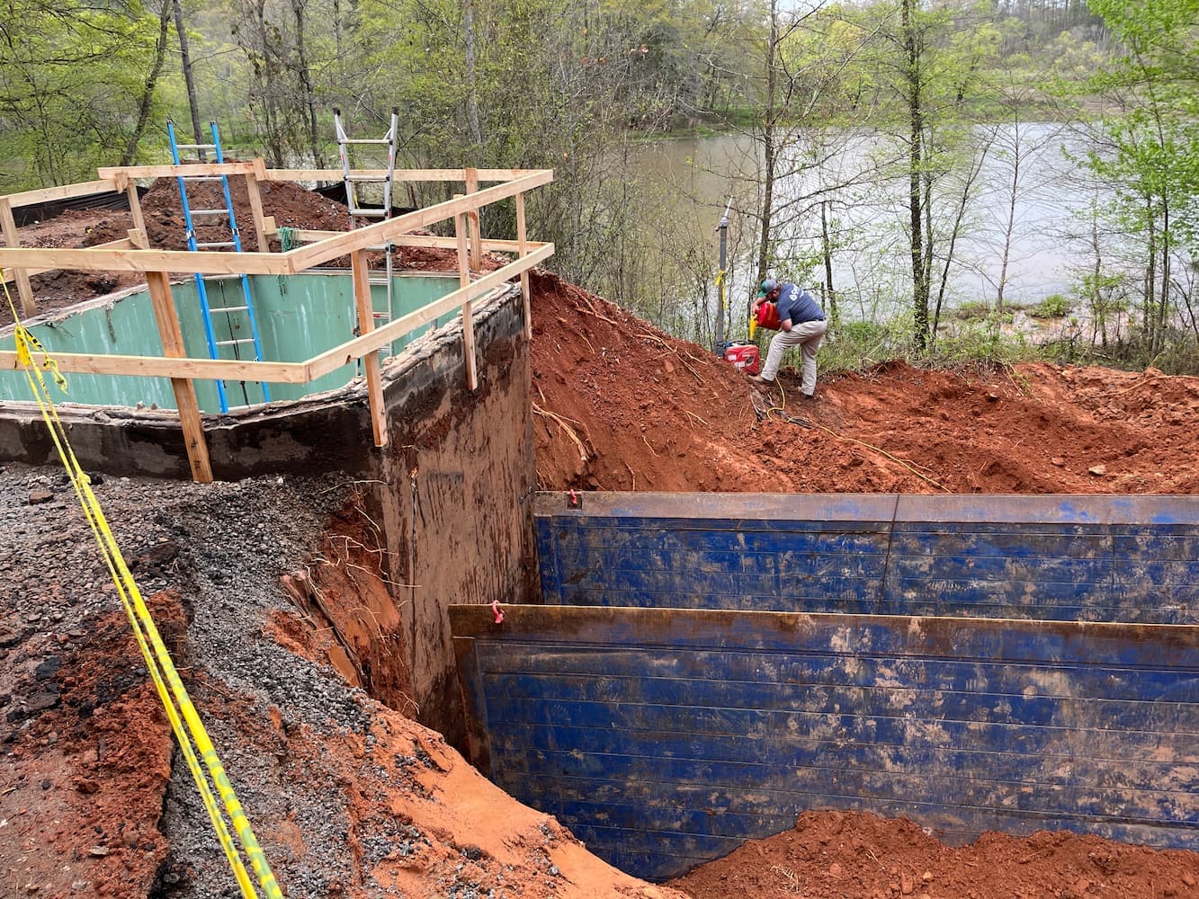Existing sewer lift station before rehab