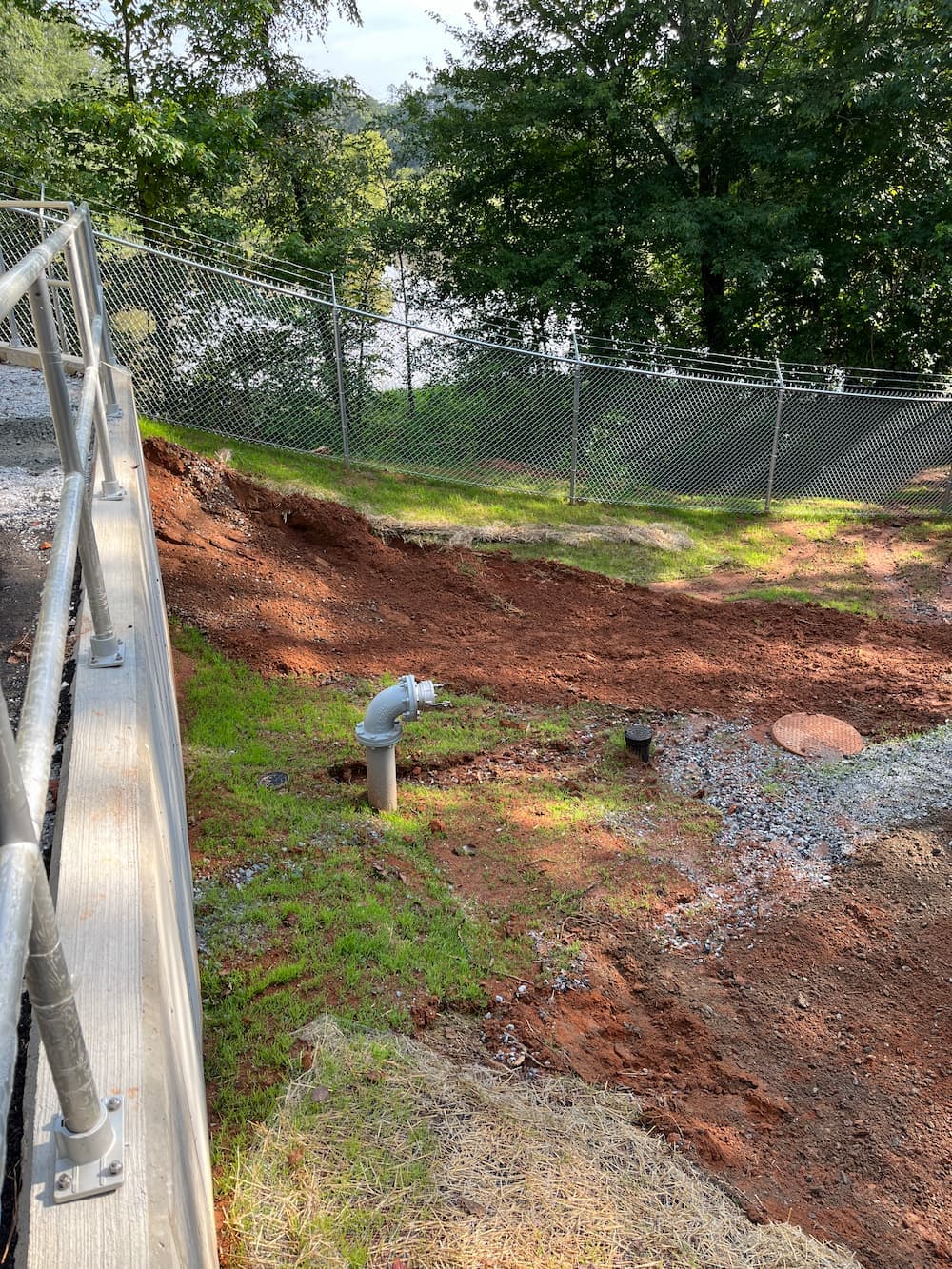 Cast in place retaining wall